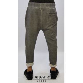 PANTALONE TUTA GRIGIO LAVATO CHIARO TASCHE SOFFIETTO