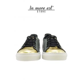 SNEAKERS LOW GREEN NAPPA/LAMIN GOLD FUND PARA WHITE