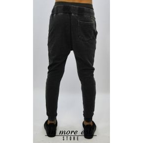 PANTALON DE COSTUME GRIS PLOMB LAVÉ CLAIR ÉLASTIQUE CAVIGL LES POCHES À SOUFFLETS