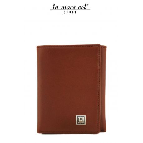 SMALL WALLET WITH FLAPS LEATHER PLAC METAL ARG LOGO PIGNATELLI