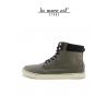 ANKLE BOOT GREY LEATHER ALLACC BOTTOM OF CREPE RUBBER BEIGE