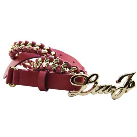 BELT KATE STRAWBERRY LOGO METAL GOLD LIU JO