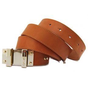 AVERAGE BELT CAMIL LEATHER PLAQUE METAL GOLD LIU JO