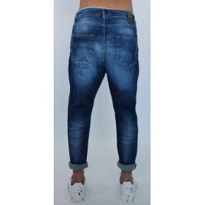 JEANS PANAMA UNICO ELAST TOPPE GINOCCHIA LAVAGGIO BLU CHIARO