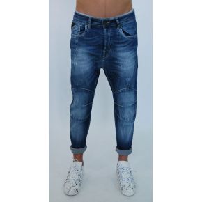 JEANS PANAMA UNICO ELAST TOPPE GINOCCHIA LAVAGGIO BLU CHIARO