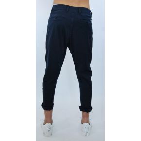 PANTALONE BLU ELAST CAVALLO BASSO TASCHE AZZ/ROSS A SOFFIETTO