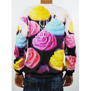 SWEATSHIRT SINT-MUFFINS RUNDHALSAUSSCHNITT RIP DIET