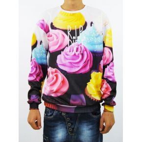 SWEATSHIRT SINT-MUFFINS RUNDHALSAUSSCHNITT RIP DIET