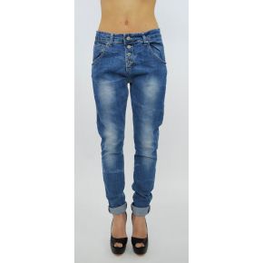 BLEU JEANS STRETCH ENTREJAMBE BAS LAVÉ CLAIR