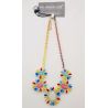 COLLIER FLEUR AVEC PIERRES MULTICOLORES