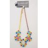FLOWER NECKLACE WITH MULTICOLOR STONES