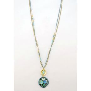 LONG NECKLACE WITH BLUE STONES