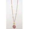 LONG NECKLACE WITH PINK STONES