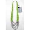 COLLAR VERDE MULTI-HEBRA LARGA