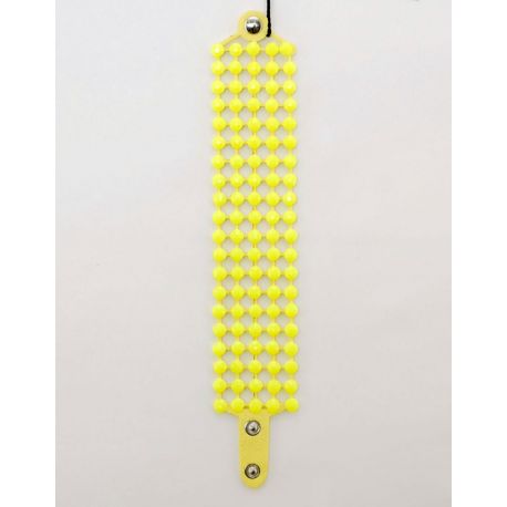 BRACELET MANCHETTE JAUNE LIME