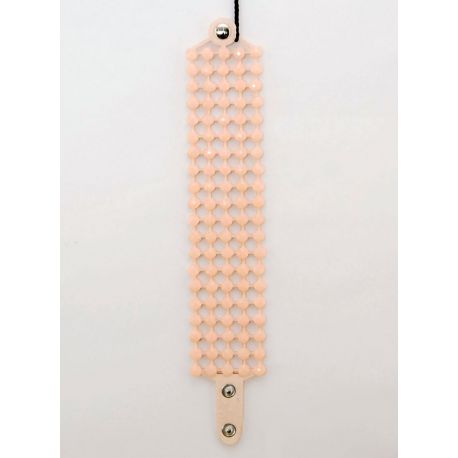 BRACELET MANCHETTE EN POUDRE ROSE