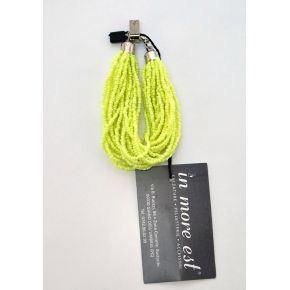 BRACCIALI MULTIFILO PERLINE VERDE LIME