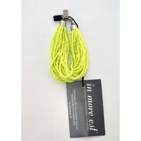 BRACCIALI MULTIFILO PERLINE VERDE LIME