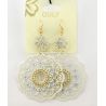 PENDENTIF BOUCLES D'OREILLES BLANC