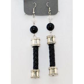 PENDANT EARRINGS BLACK