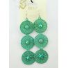 EARRINGS PENDANTS IN EMBROIDERY GREEN