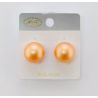 BOUCLES D'OREILLES PERLE ORANGE