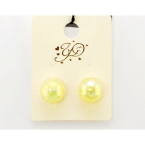 BOUCLES D'OREILLES PERLE D'IVOIRE MIROIR