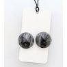 BOUCLES D'OREILLES GRIS CLIP