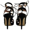 Black sandal with heel Lea Gu suede
