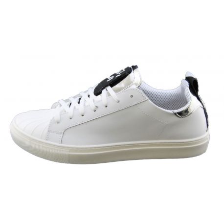 Sneakers bassa bianca Lea Gu in pelle