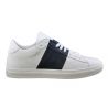 Baskets basses bleu et blanc Lea Gu dans la peau