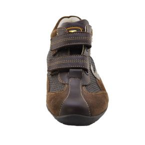 SNEAKERS LOW CAMOSC/TESS BROWN ALLAC STRAP BOTTOM RUBBER MARR G LOGO