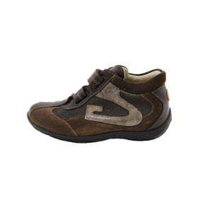 SNEAKERS BASSA CAMOSC/TESS MARRONE ALLAC STRAP FONDO GOMMA MARR LOGO G