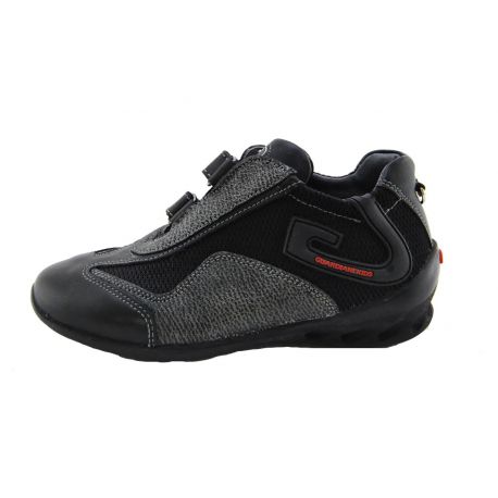 ZAPATILLAS DE DEPORTE DE BAJO VITEL/TESS-NEGRO/GRIS ALLAC PARTE INFERIOR DE LA CORREA DE CAUCHO NEGRO EL LOGOTIPO DE G