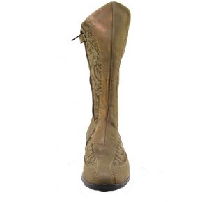 BOOT VITEL/TESS DOVE-LEG UP THE BOTTOM RUBBER MARR ZIP G LOGO RHINESTONES