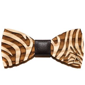 BOW TIE ZÈBRE EN BOIS DE LA SÉRIE