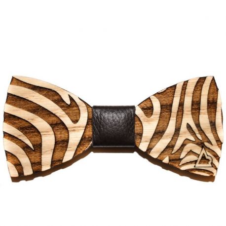 BOW TIE ZÈBRE EN BOIS DE LA SÉRIE