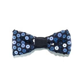 BOW TIE BLUE SEQUINED - CIRCLE SERIES