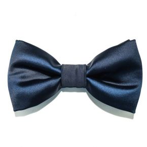 BOW-TIE BIG SATIN BLUE - SLIM SERIES