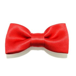 BOW TIE RED SATIN - SLIM SERIES