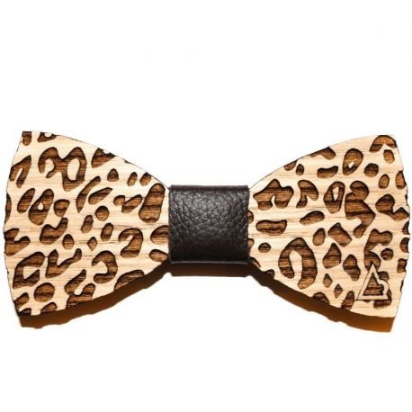 BOW TIE LEOPARD - WOOD SERIES