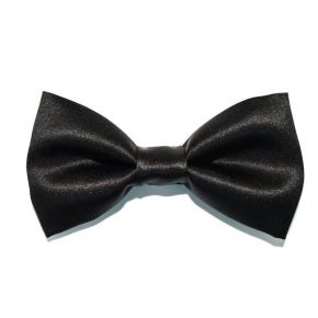 BOW TIE GROS EN SATIN NOIR - SLIM SERIES