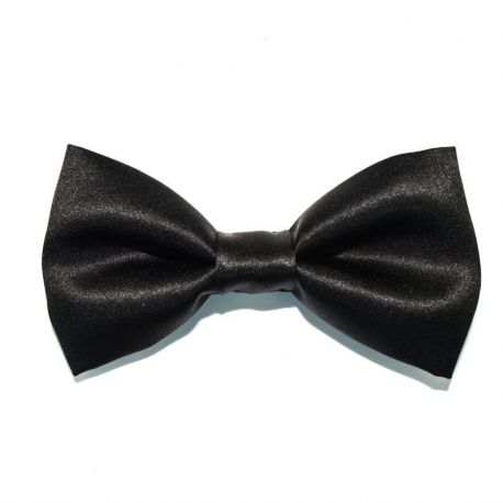 BOW TIE BIG SATIN BLACK - SLIM SERIES