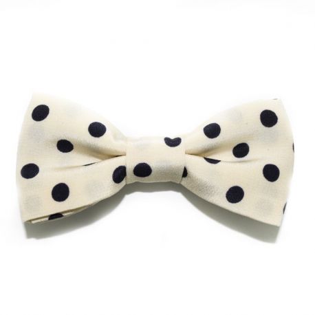 FLIEGE POLKA DOT BLACK/CREAM - SLIM-SERIE