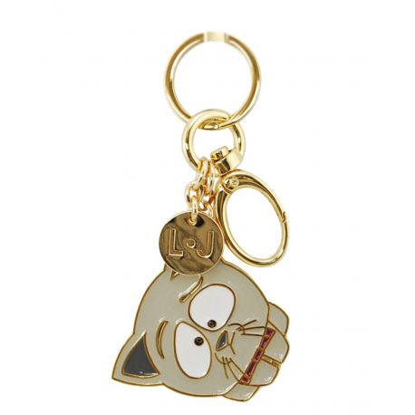 Portachiav Liu Jo weird cat key ring grey