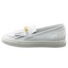 Mocassin Sneakers Lea Gu en cuir blanc