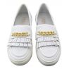 Mocassin Sneakers Lea Gu en cuir blanc