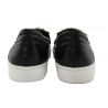 Moccasin Sneakers Lea Gu in black leather
