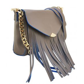 Bolso de hombro del bolso de embrague de la envolvente de Liu Jo queros de cemento gris azul