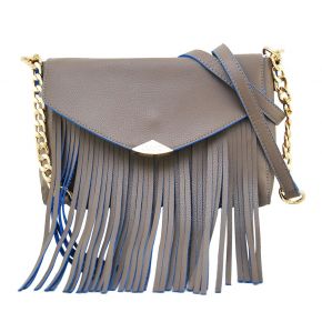 Borsa tracolla pochette busta Liu Jo keros grigio cemento/blu